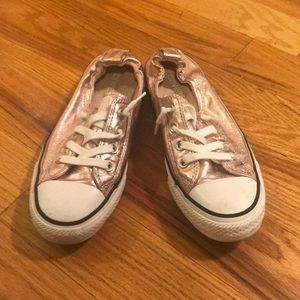 Rose gold slip-on lo-top Converse